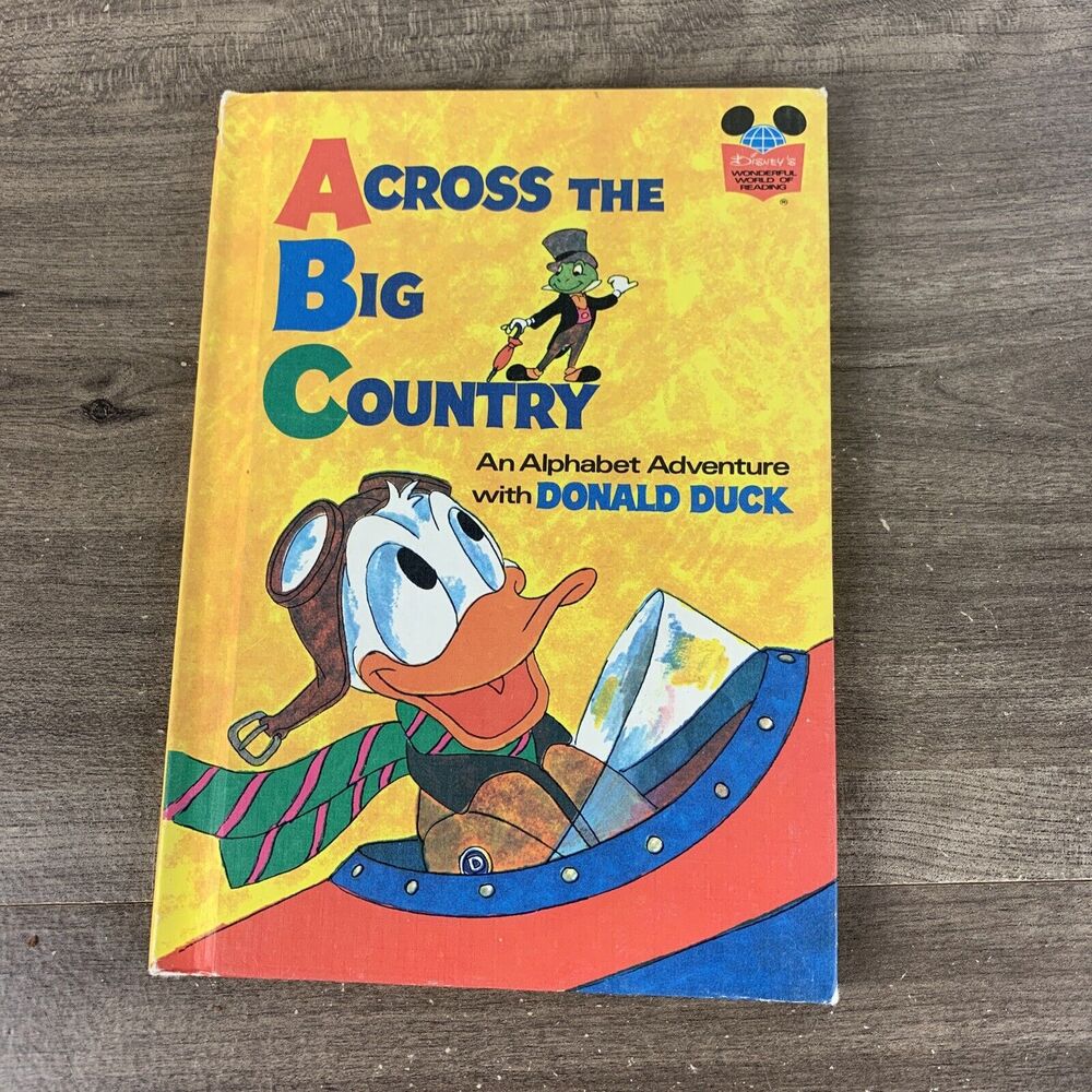 Vintage 1972 Disney Across The Big Country with Donald Duck Hard Cover